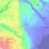 Mapa topográfico República de Kalmukia, altitud, relieve