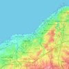 Mapa topográfico Playa, altitud, relieve
