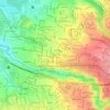 Mapa topográfico Pavas Centro, altitud, relieve