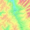 Mapa topográfico Huaraz, altitud, relieve