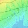 Mapa topográfico Bay Shore, altitud, relieve