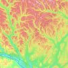 Mapa topográfico Paroisse de Rivière-Verte, altitud, relieve