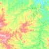 Mapa topográfico Pinhalão, altitud, relieve