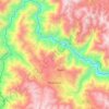 Mapa topográfico Huaccana, altitud, relieve