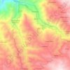 Mapa topográfico Huangáscar, altitud, relieve