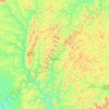Mapa topográfico Sabinópolis, altitud, relieve