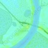 Mapa topográfico Colastiné Sur, altitud, relieve