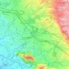 Mapa topográfico Cantón Curridabat, altitud, relieve
