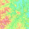 Mapa topográfico Pedra do Indaiá, altitud, relieve