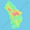 Mapa topográfico Isla San Marcos, altitud, relieve