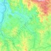 Mapa topográfico Pram, altitud, relieve