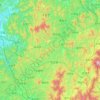 Mapa topográfico Jinan-gun, altitud, relieve