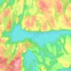 Mapa topográfico Lac Trois Milles, altitud, relieve