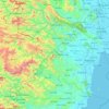 Mapa topográfico Thanh Hoa, altitud, relieve