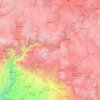 Mapa topográfico Caylloma, altitud, relieve