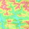 Mapa topográfico Cármenes, altitud, relieve