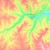 Mapa topográfico Chase County, altitud, relieve