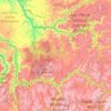 Mapa topográfico Nez Perce National Forest, altitud, relieve