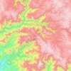 Mapa topográfico Topia, altitud, relieve