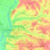 Mapa topográfico Shelby County, altitud, relieve