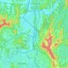 Mapa topográfico Daedeok-gu, altitud, relieve