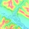 Mapa topográfico Ягодное, altitud, relieve