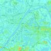 Mapa topográfico Hongshan, altitud, relieve
