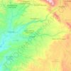 Mapa topográfico Zacapala, altitud, relieve