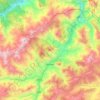Mapa topográfico Uzundere, altitud, relieve