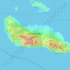 Mapa topográfico Guadalcanal Island, altitud, relieve