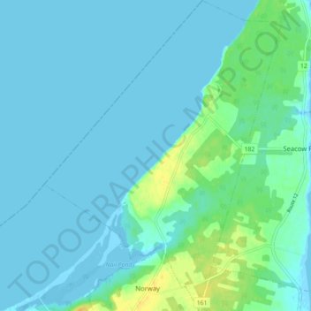 Mapa topográfico Norway, altitud, relieve