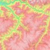 Mapa topográfico Abancay, altitud, relieve