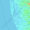 Mapa topográfico Alappuzha, altitud, relieve