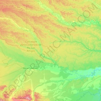 Mapa topográfico Laberinto, altitud, relieve