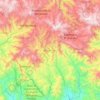 Mapa topográfico Metlatónoc, altitud, relieve