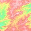 Mapa topográfico Campos Sales, altitud, relieve
