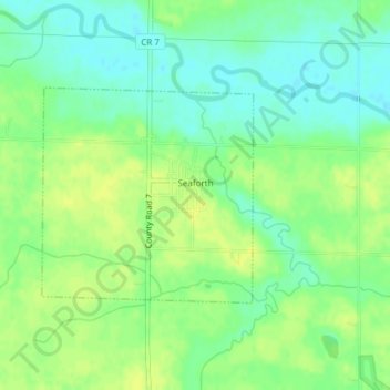 Mapa topográfico Seaforth, altitud, relieve