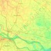 Mapa topográfico Vaishali, altitud, relieve