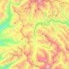 Mapa topográfico Tanta, altitud, relieve