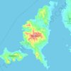 Mapa topográfico Antiparos, altitud, relieve