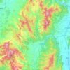 Mapa topográfico Mae Suai, altitud, relieve
