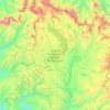 Mapa topográfico Área de Conservación Regional de Ausangate, altitud, relieve