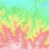 Mapa topográfico Área de Conservación Regional Q’eros-Kosñipata, altitud, relieve