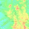 Mapa topográfico Joaquim Távora, altitud, relieve
