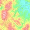 Mapa topográfico Pichacani, altitud, relieve