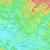 Mapa topográfico 美濃加茂市, altitud, relieve