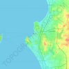 Mapa topográfico Pattaya City, altitud, relieve