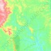 Mapa topográfico Alvorada de Minas, altitud, relieve