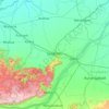 Mapa topográfico Rohtas, altitud, relieve