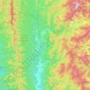 Mapa topográfico Mae La Noi, altitud, relieve